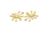 Brass Virus Charm, 24 Raw Brass Virus Shaped Charms With 1 Loop, Earring Charms (19x16x0.60mm) A4939