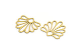 Brass Flower Charm, 24 Raw Brass Flower Charms, Charm Pendants, Findings (19x19x0.60mm) A4943