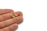 Brass Butterfly Charm, 12 Raw Brass Butterfly Shaped Charms, Earring Findings (24x29x0.80mm) A4935