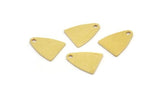 Brass Triangle Charm, 24 Raw Brass Triangle Shaped Charms With 1 Hole, Brass Stamping (14x11x0.80mm) A4987
