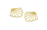 Brass Diamond Charm, 24 Raw Brass Diamond Shaped Charms With 1 Loop, Pendant Findings (23x21x0.60mm) A4993
