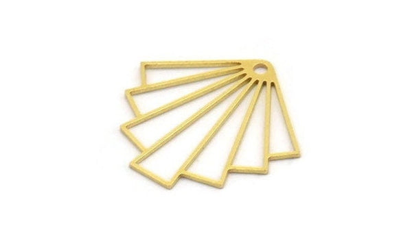 Brass Diamond Charm, 24 Raw Brass Diamond Shaped Charms With 1 Loop, Pendant Findings (23x21x0.60mm) A4993