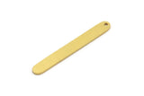 Brass Stick Charm, 8 Raw Brass Necklace Bars With 1 Hole, Findings, Earrings (42x5x1mm) A4614