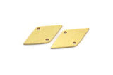 Brass Diamond Charm, 24 Raw Brass Diamond Charms With 2 Holes (21x11x0.80mm) A5002