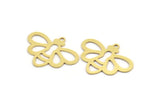Brass Bee Charm, 12 Raw Brass Bee Charms With 1 Loop (19x25x0.60mm) A5013
