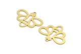 Brass Bee Charm, 12 Raw Brass Bee Charms With 1 Loop (19x25x0.60mm) A5013