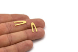 Brass Blank, 50 Raw Brass, Brass Blanks, U Shaped Blanks, Brass Semi Circle Blanks (18x7x0.60mm) A4863