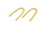 Brass Blank, 24 Raw Brass, Brass Blanks, U Shaped Blanks, Brass Semi Circle Blanks (22.5x2x0.60mm) A4866