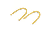 Brass Blank, 24 Raw Brass, Brass Blanks, U Shaped Blanks, Brass Semi Circle Blanks (26.5x2x0.60mm) A4802