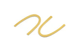 Brass Blank, 24 Raw Brass, Brass Blanks, U Shaped Blanks, Brass Semi Circle Blanks (26.5x2x0.60mm) A4802