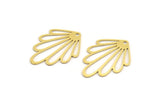 Brass Leaf Charm, 12 Raw Brass Leaf Charms With 1 Hole, Charm Pendants (27.5x20x0.60mm) A5047
