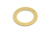 Brass Round Charm, 12 Raw Brass Round Shape Charms With 1 Hole, Charm Pendants (23x0.80mm) A5078