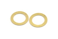 Brass Round Charm, 12 Raw Brass Round Shape Charms With 1 Hole, Charm Pendants (23x0.80mm) A5078