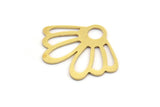 Brass Leaf Charm, 12 Raw Brass Leaf Charms, Charm Pendants, Findings (18.5x24x0.60mm) A5055