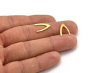 Brass Blank, 50 Raw Brass, Brass Blanks, V Shaped Blanks (16x10x0.60mm) A4747