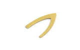Brass Blank, 50 Raw Brass, Brass Blanks, V Shaped Blanks (16x10x0.60mm) A4747