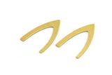 Brass Blank, 24 Raw Brass, Brass Blanks, V Shaped Blanks (23x15x0.60mm) A4754