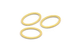 Pirinç Oval Konnektör, 100 Ham Pirinç Oval Konnektör (12,5x8x0,60 mm) A5079