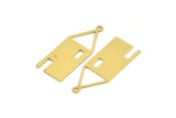 Pirinç Ev Tılsımı, 1 Halka, Küpeler, Bulgularla Birlikte 8 Ham Pirinç Ev Şeklinde Tılsım (32x13x0,60 mm) A5099