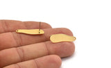 Gold Irregular Earring, 2 Gold Plated Brass Irregular Shape Stud Earrings With 1 Hole, Findings (26x8x1mm) D0656 A1286 H0620