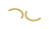 Brass Blank, 24 Raw Brass, Brass Blanks, U Shaped Blanks, Brass Semi Circle Blanks (26x2.5x0.60mm) A5111