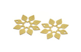 Brass Symmetry Charm, 6 Raw Brass Optical Symmetry Charms With 2 Holes, Earring Charms (32x30x0.60mm) A5087