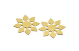 Brass Symmetry Blank, 12 Raw Brass Optical Symmetry Blanks, Earring Charms (22x20x0.60mm) A5139