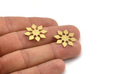 Brass Symmetry Blank, 12 Raw Brass Optical Symmetry Blanks, Earring Charms (22x20x0.60mm) A5139