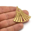 Brass Charm, 4 Raw Brass, Brass Pendants, Charm Pendants With 1 Loop (51x46x0.60mm) A5113