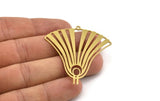 Brass Charm, 4 Raw Brass, Brass Pendants, Charm Pendants With 1 Loop (51x46x0.60mm) A4961