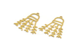 Brass Leaf Charm, 8 Raw Brass Branch Charms With 1 Loop, Charm Pendants, Hat Findings (30x27x0.60mm) A5166