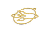 Brass Rocket Charm, 24 Raw Brass Rocket Shaped Charms With 1 Loop, Charm Pendants (27x19x0.60mm) A5158