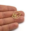 Brass Rocket Charm, 24 Raw Brass Rocket Shaped Charms With 1 Loop, Charm Pendants (27x19x0.60mm) A5158
