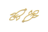 Brass Rocket Charm, 24 Raw Brass Rocket Shaped Charms With 1 Loop, Charm Pendants (30x13x0.60mm) A5149