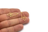 Brass Rocket Charm, 24 Raw Brass Rocket Shaped Charms With 1 Loop, Charm Pendants (30x13x0.60mm) A5149