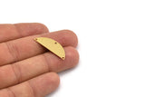 Yarım Daire Charm, 3 Delikli 10 Ham Pirinç Yarım Ay Bağlantı Parçası (11x30x0,60 mm) A5163