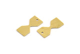 Brass Hourglass Charm, 24 Raw Brass Hourglass Shaped Charms With 1 Hole (16x7.5x0.60mm) A5181