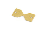 Brass Hourglass Charm, 24 Raw Brass Hourglass Shaped Charms With 2 Holes, Connector Findings (16x7.5x0.60mm) A5182
