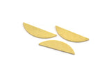 Semi Circle Blank, 50 Raw Brass Half Moon Blanks, Stamping Blanks (5x18x0.60mm) A5164