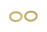 Brass Round Charm, 24 Raw Brass Round Shape Charms With 1 Hole, Charm Pendants (18x0.80mm) A5157