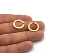 Brass Round Charm, 24 Raw Brass Round Shape Charms With 1 Hole, Charm Pendants (18x0.80mm) A5157