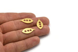 Brass Marquise Charm, 24 Raw Brass Marquise Charms With 1 Loop (22x10x0.60mm) A4672