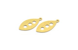 Brass Marquise Charm, 24 Raw Brass Marquise Charms With 1 Loop (22x10x0.60mm) A4672