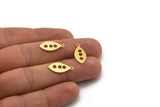Brass Marquise Charm, 24 Raw Brass Marquise Charms With 1 Loop (18x8x0.60mm) A4670