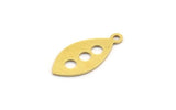 Brass Marquise Charm, 24 Raw Brass Marquise Charms With 1 Loop (18x8x0.60mm) A4670