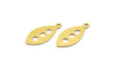 Brass Marquise Charm, 24 Raw Brass Marquise Charms With 1 Loop (18x8x0.60mm) A4670