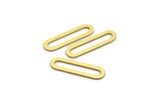 Brass Oval Charm, 12 Raw Brass Oval Charms, Earring Charms (30x8x1mm) A4674