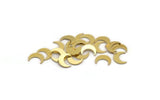 Brass Moon Blank, 100 Raw Brass Crescent Moon Blanks, Brass Blanks (8x3x0.60mm) A4766