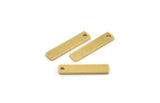 Brass Stick Charm, 24 Raw Brass Necklace Bars With 1 Hole, Findings, Earrings (19x4x1mm) A4768