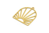 Brass Sun Charm, 8 Raw Brass Sun Shaped Charms With 1 Loop, Charm Pendants, Findings (26x22x0.60mm) A5227